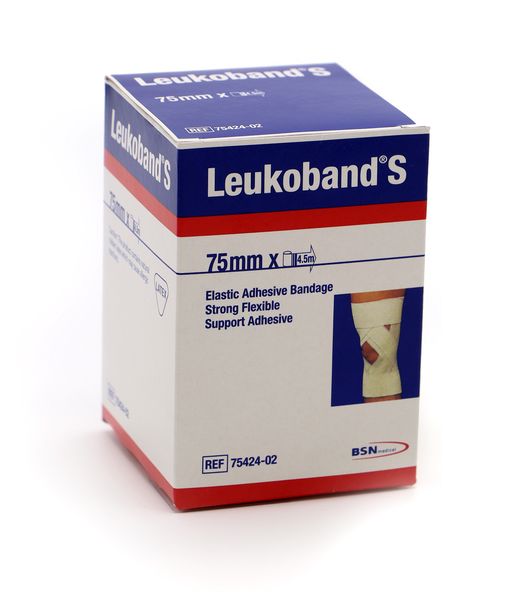 Leukoband S 75mmx4.5m EAB - Pack of 12