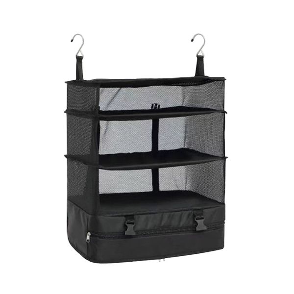 Portable Travel Bag with Three Layer Hanging Storage Rack