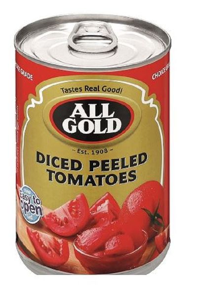 All Gold - Diced &amp; Peeled Tomatoes 12x410g