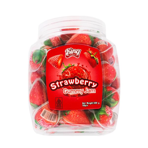 King Candy Strawberry Gummy Jam Tub (4 Pack)