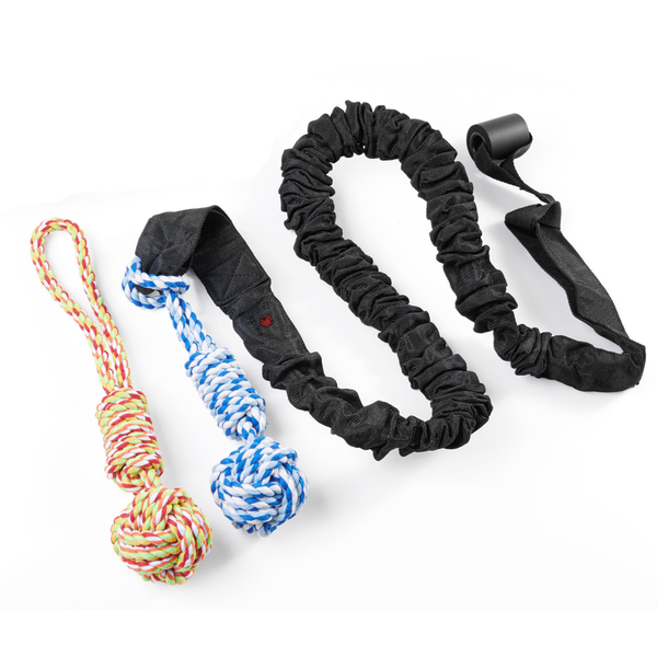 Durable Cotton Dog Rope Toys Tug of War Dog Toy Interactive Spring Rope Toy