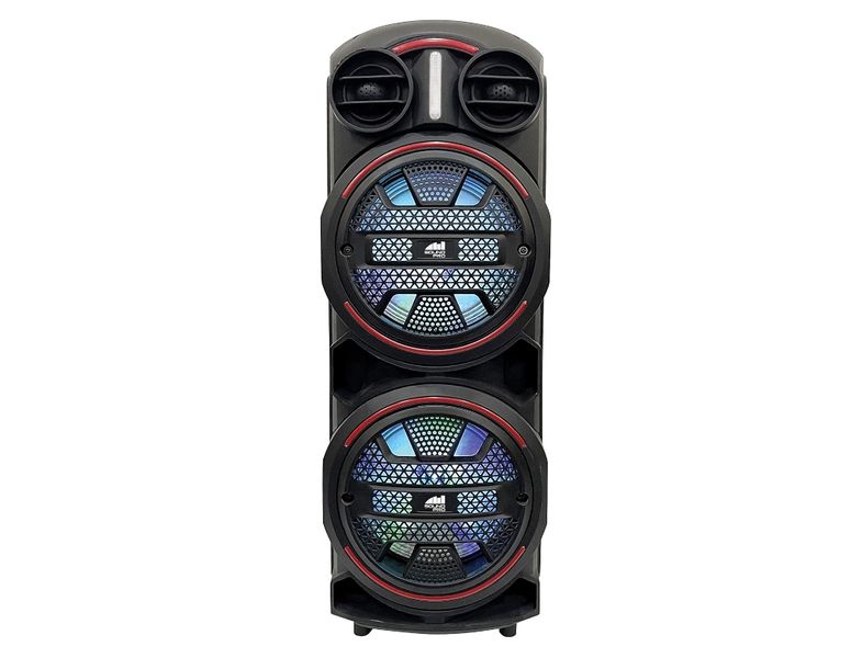 Portable Dual 10-inch Bluetooth Party Speaker with Multi-Color Disco