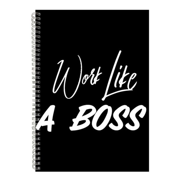Boss A4 Notebook Spiral Lined Motivational Sayings Graphic Notepad Gift 224