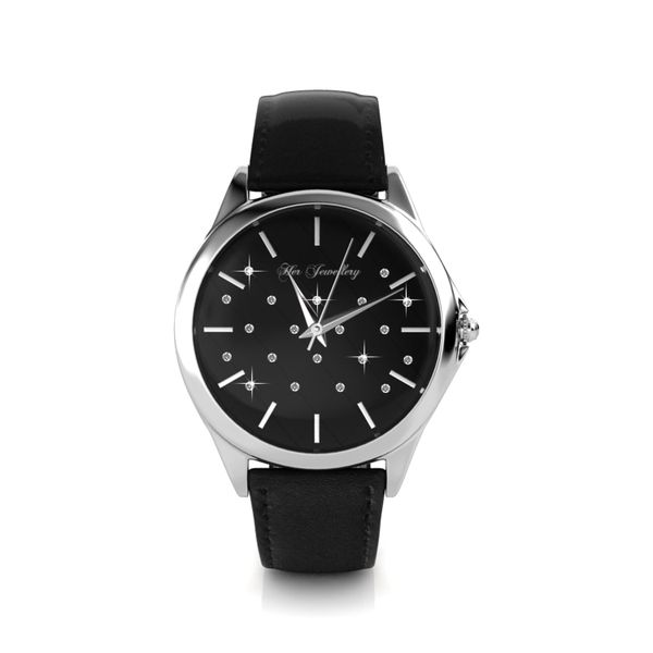 Her Jewellery Leather Milana Watch with Swarovski Crystals