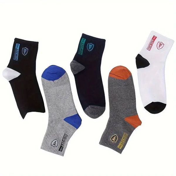 5 Pairs High Quality Men Summer Sweat-Absorbing Socks