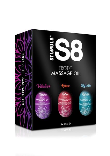 S8 Massage Oil Git Set Box 3 x 50 ml