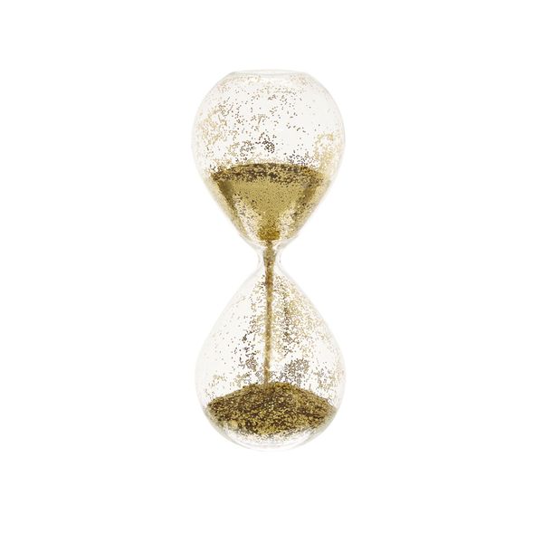 Decorative Gold Glitter Hourglass