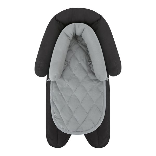 Black Grey 2in1 Ultra Soft Baby Stroller Cushion &amp; Car Seat Head Support
