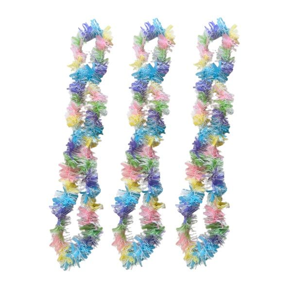 Christmas Multi-Colour Pastel Tinsel Garland 2m (3 Piece)