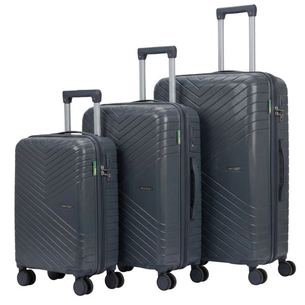 Astro Gear- Xbriege Polypropylene Suitcase Set 8 Wheel - 3 Piece