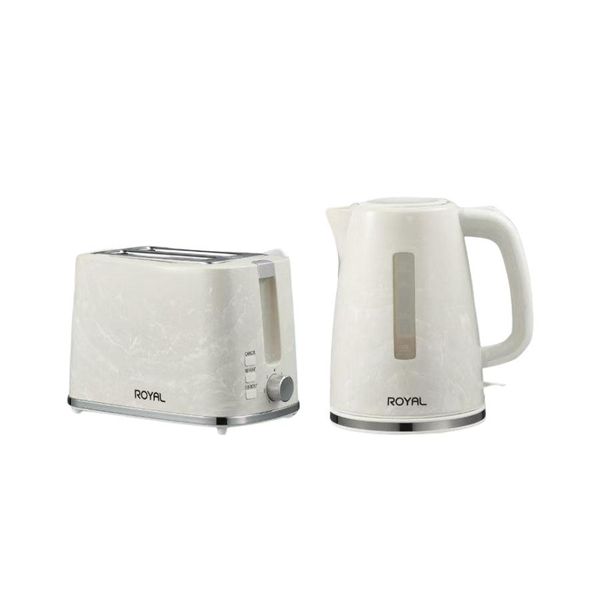 Royal of Home Marble Design Kettle &amp; Toaster Breakfast Set