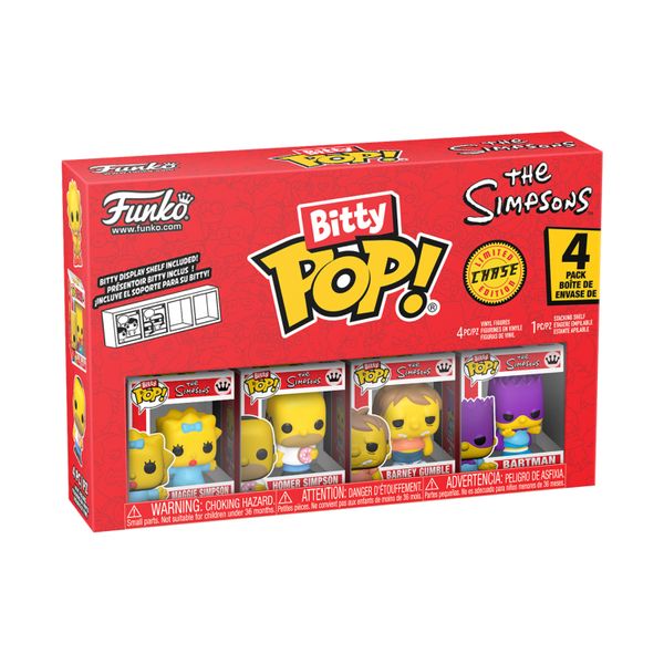 Funko Bitty Pop! The Simpsons Series 3 - 4 Pack - Limited Chase Edition