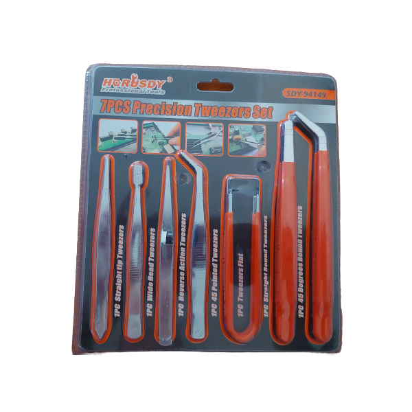 7 Pieces Precision Tweezers Set