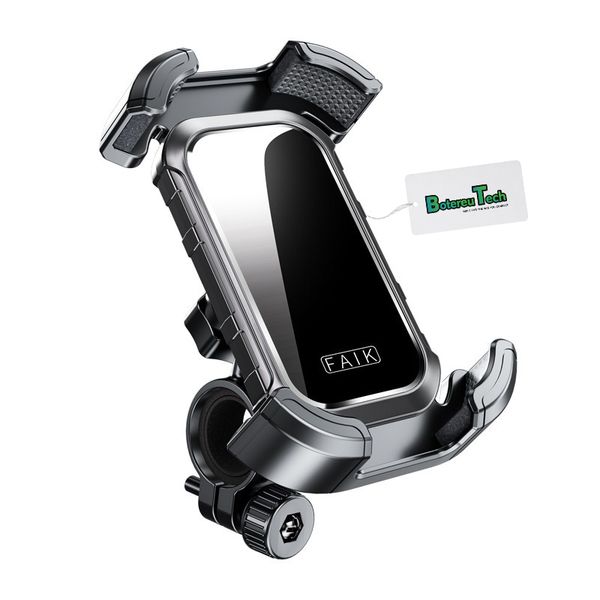 BotereuTech Motorcycle Phone Holder Z1 Handlebar Mirror Black