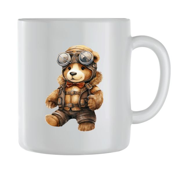 Pilot4 Coffee Mugs for Men Women with Teddy Bear Lover Graphic Cup Gift189