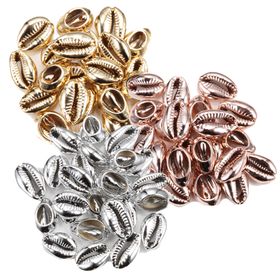 Craft Electroplate Shell Beads Boho Natural Seashells Set of 3