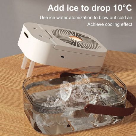 Double Layer Ice Crystal Refrigeration Air Cooler Fan USB Mini shops Fan Air Cool FIRM