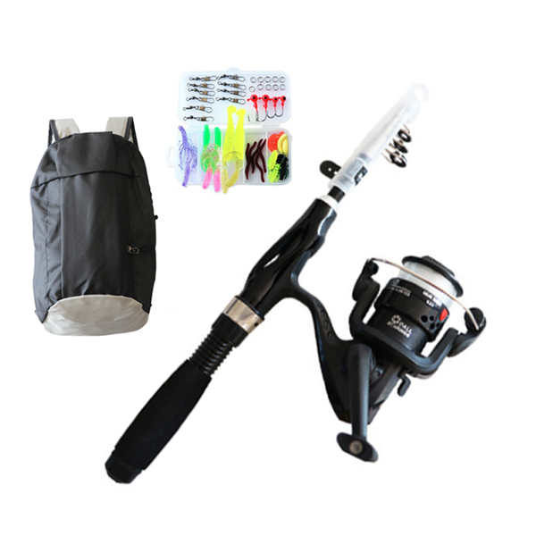 Telescopic Fishing Pole Reel Children Spinning Reel Youth Tackle Box