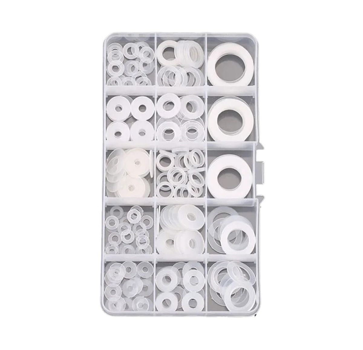 250 Pieces Soft Nylon Gaskets Food Grade Silicone O-ring Gasket Set-15sizes