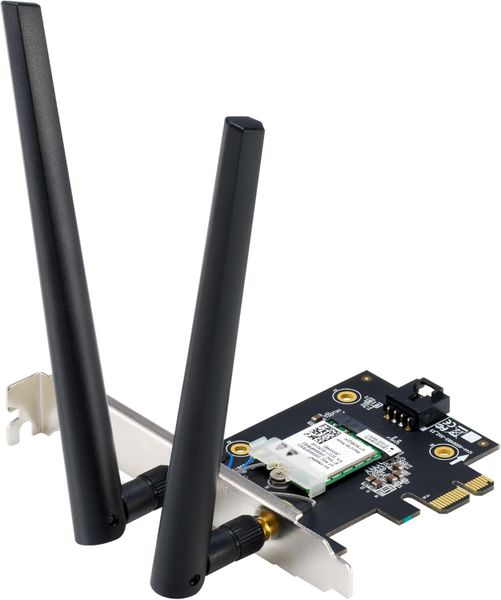 ASUS PCE-BE6500 Wi-Fi 7 Tri-Band Wireless PCIe Adapter with Bluetooth 5.4