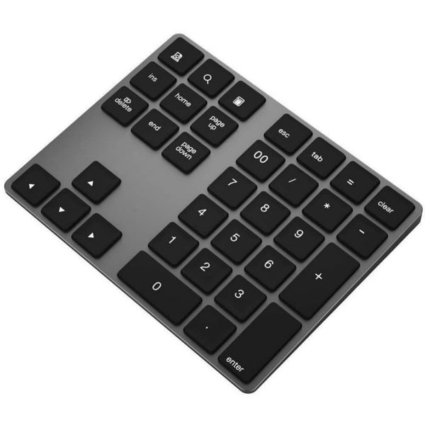 TUFF-LUV Aluminium Wireless Numeric Keypad - Silver Aluminium