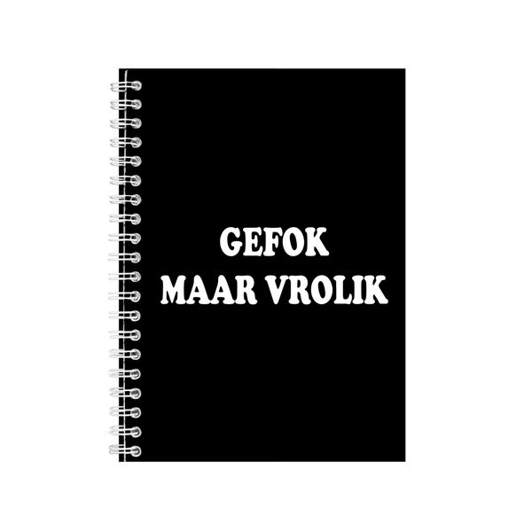 Gefok Maar Vrolik Notebook Afrikaans Gift Idea Writing Book Notepad Pad 48