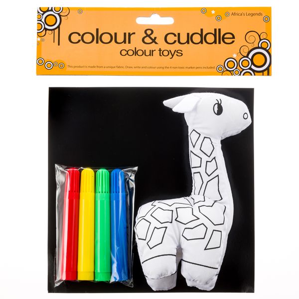 Africa's Legends - Colour &amp; Cuddle Colour Giraffe - Paint &amp; Learn