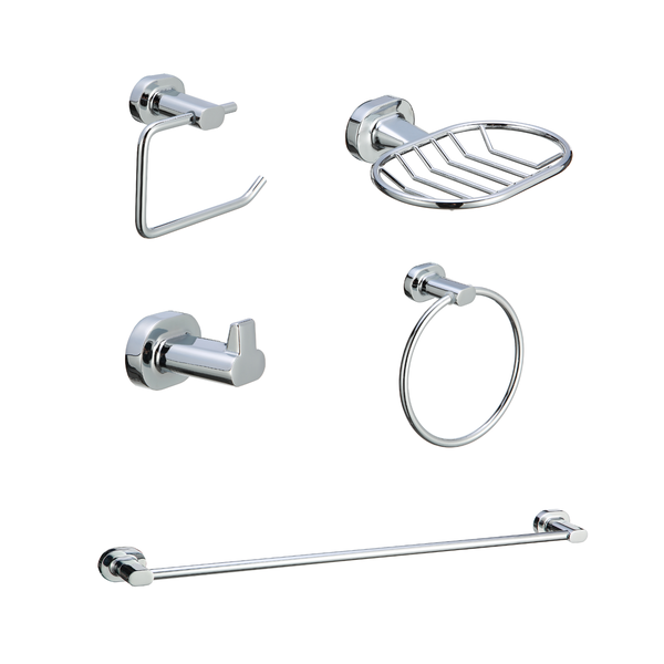 Bodie Zenna - 5 Piece Bathroom Accessory Set