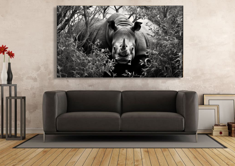 Canvas Wall Art - Rhino Bush Camouflage - HC1088