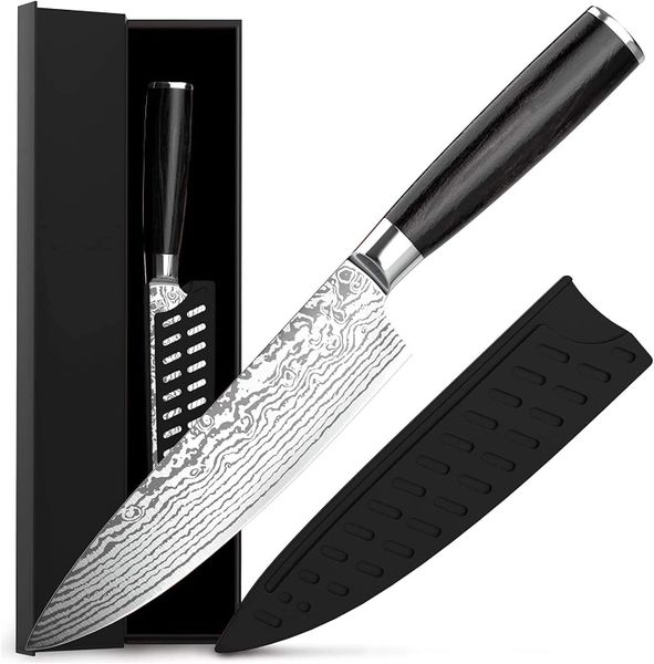 Sulfar Chef Knife 8 Inches German High Carbon Stainless Steel Ultra Sharp