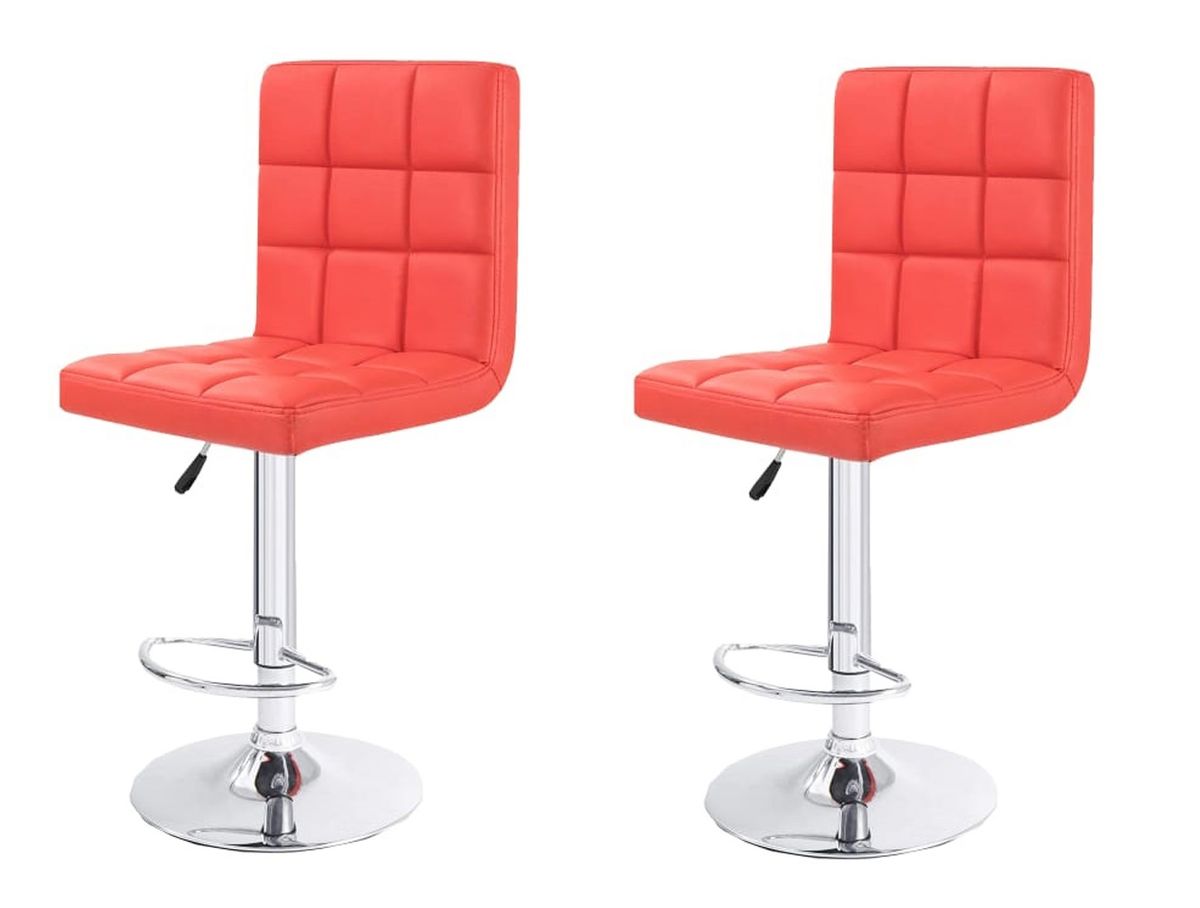 Bar / Kitchen Counter Stools Set of 2 Red Colour Shop Today. Get