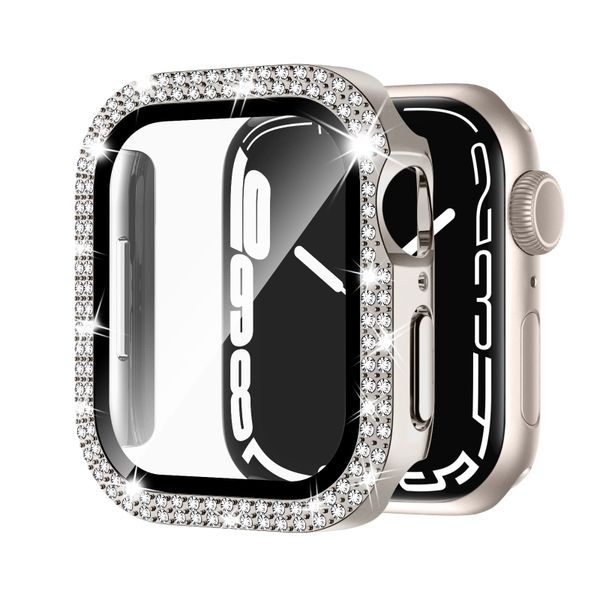 For Apple Watch Case 40mm Series 6/5/4/SE with Glass Screen Protector