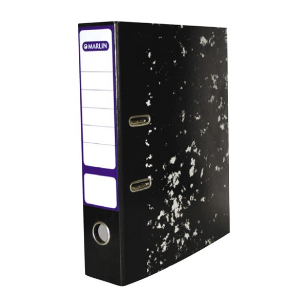 Marlin - Lever Arch File Black Mottle (Metal Compressor Only) x 10