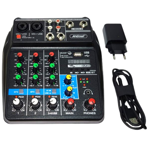 4 Channel audio mixer