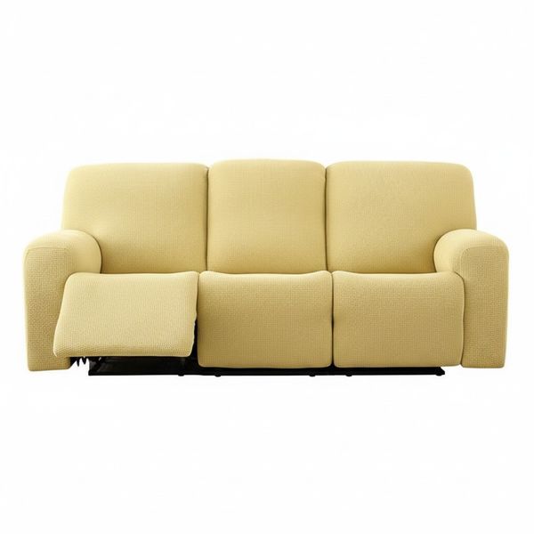 3 Seater Stretch Recliner Sofa Cover - Jacquard Fabric Furniture Protector