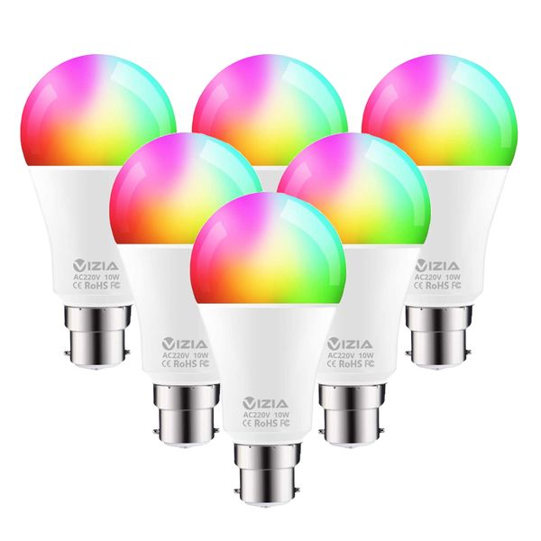 Vizia Smart LED Light Bulb A60 B22 WiFi - 6 Pack