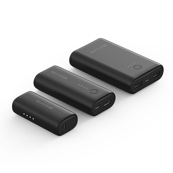 RAVPower 3350mAh|6700mAh|10050mAh Power Bank 3 Pack - Black