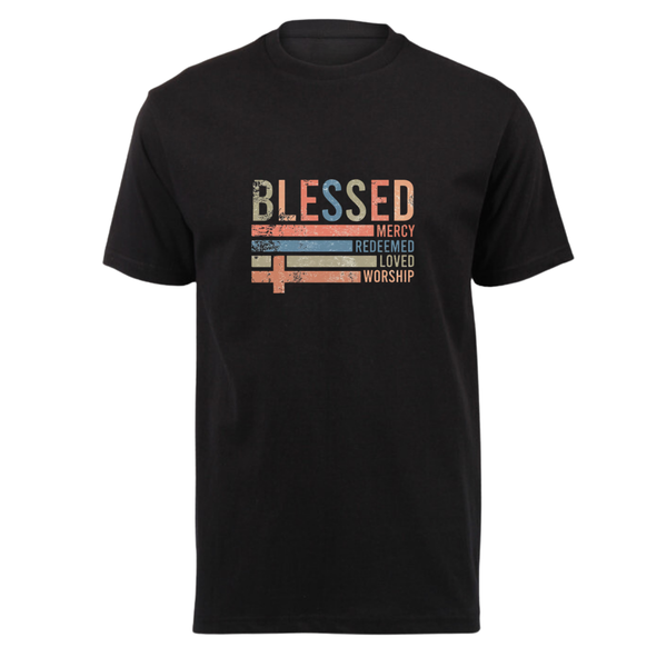 Kids Black Short Sleeve T-shirt - Blessed