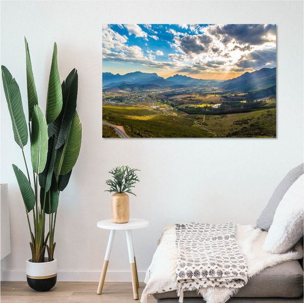 Canvas Wall Art - Franschhoek Landscape - 119cm x 84cm