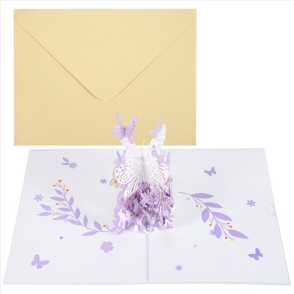 Butterfly 3D Greeting Cards For Women Girl Daughter Mothers Day