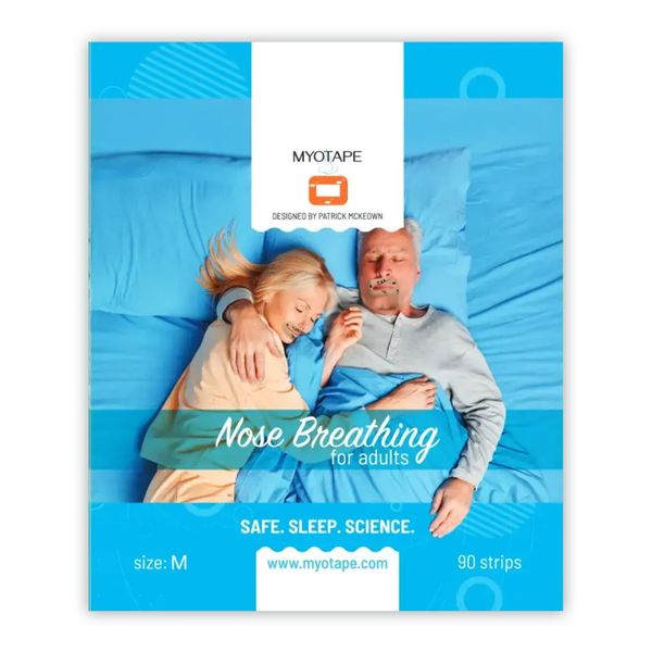 Myotape Tape Strips for Sleep Nasal Breathing &amp; Anti-Snoring (90 Pack) - M