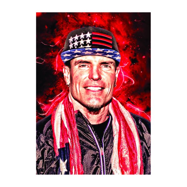 Vanilla Ice Red Neon lights - A1 Poster