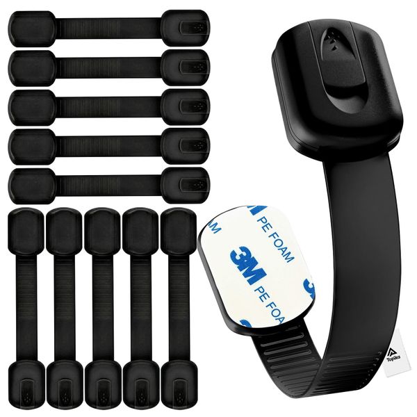 Topika Babyproof Cupboard Locks Drawer Latches 10 Pieces Child Safety Locks