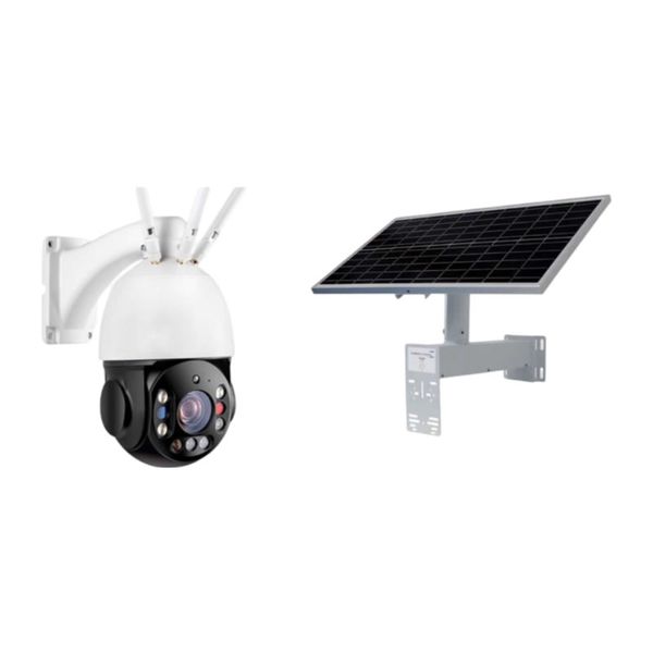 Outdoor 5MP 30X Solar Powered Surveillance 3 Antenna Camera
