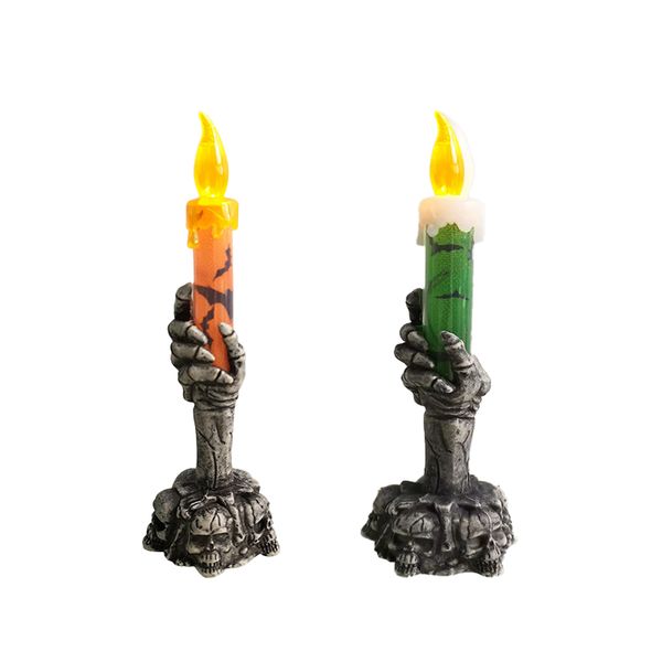 2 Pieces Skeletons Ghost Party Candles Lights For Home Decorations