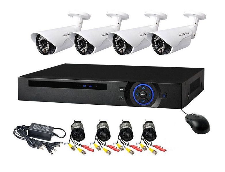 4 Ch CCTV KIT Full Kit Camera System