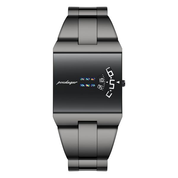 Poedagar Fashion Male Watch Waterproof Business Steel Quartz Watch