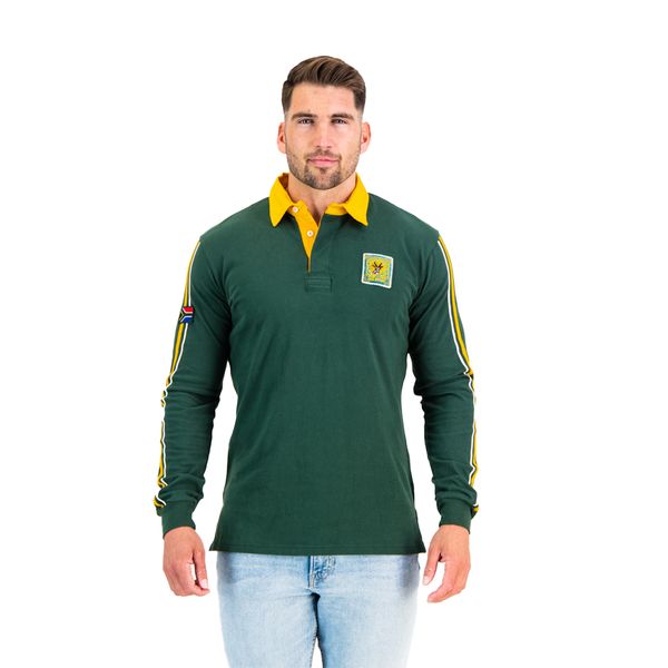 Old School SA Supporters United LS Rugby Jersey-OS Green