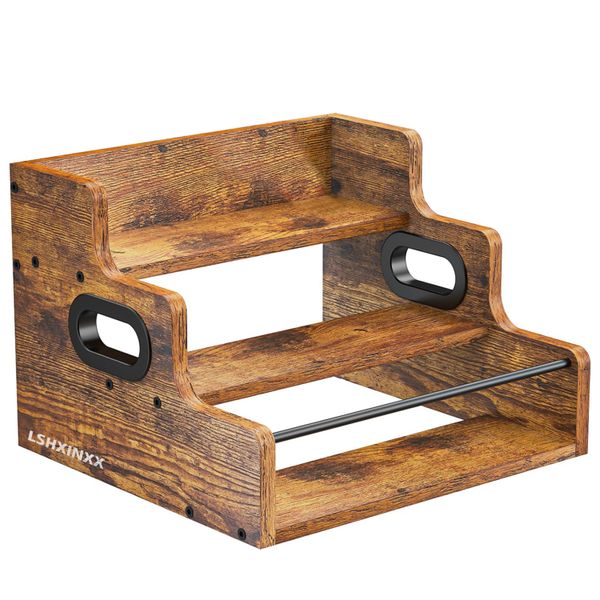 LSHXINXX Liquor Bottle Display Shelf, Coffee Syrup Rack Organizer