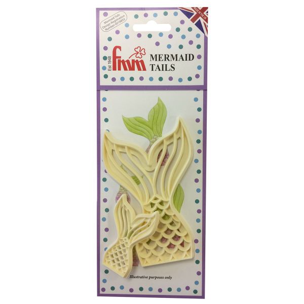 Mermaid Tails Icing Cutter Fondant Underwater Ocean Enchanted Cutting Tool